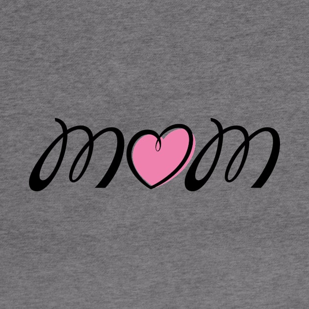 I Love Mom Heart by NPolandDesigns